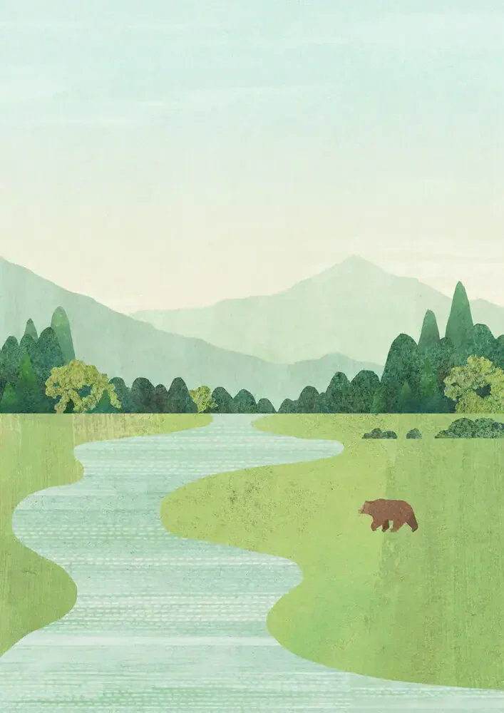 'Bear in the meadow' by Henry Rivers