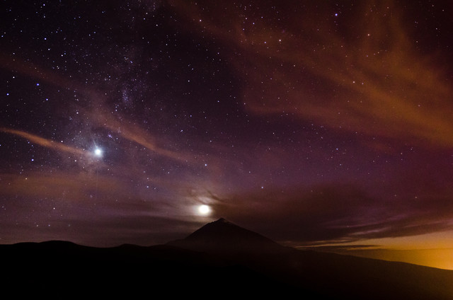 STARS AND SUNSET ON TENERIFE by Marco Entchev